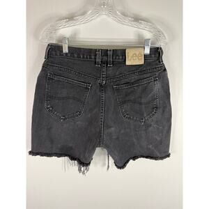 Vintage Lee Cutoff Jean Shorts Womens 12 30-31" 90s Y2K Mom Grunge Frayed Denim